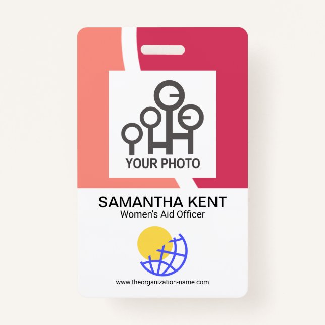 Name des Unternehmens Red Shade Wade Ausweis (Vorderseite)