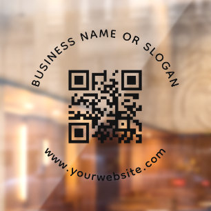 Name des Unternehmens Slogan Beruflich QR-Code des Fensteraufkleber