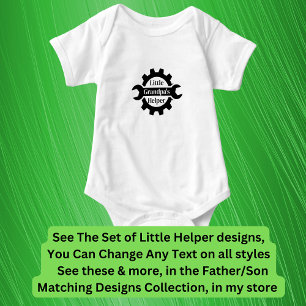 Name des Vaters Großvaters Kleiner Helfer hinzufüg Baby Strampler