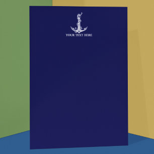 Name des Vintagen Ankerboots Briefpapier