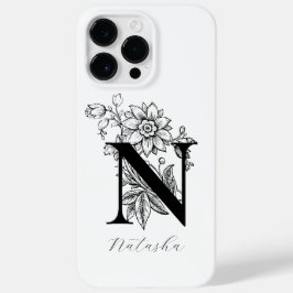 Name des Vintagen botanischen Buchstabens N Monogr Case-Mate iPhone 14 Pro Max Hülle