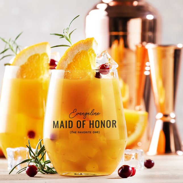 Name des Vorschlags Funny Trauzeugin Weinglas Ohne Stiel (Von Creator hochgeladen)