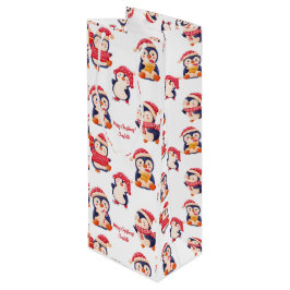 Name des Weihnachtspenguins Geschenktüte Für Weinflaschen