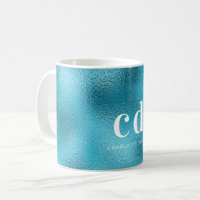 Name des weißen Monogrammes Kaffeetasse (Vorderseite Links)