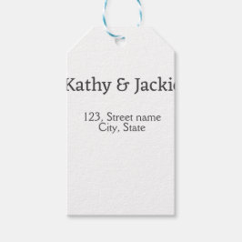 Name des weißen Pärchens Stadt Staat Geschenkanhänger