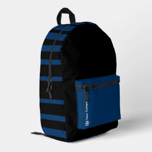 Name des Werbeaktion-Unternehmens Streifen Blue Bl Bedruckter Rucksack