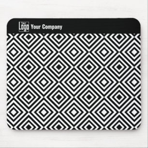 Name des Werbungsunternehmens mit schwarzen und we Mousepad