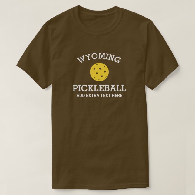 Name des Wyoming Pickleball Club Partner Custom T-Shirt (Design vorne)