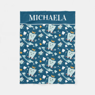 Name des Zahnarztmusters des Zahnarztes niedlich Fleecedecke