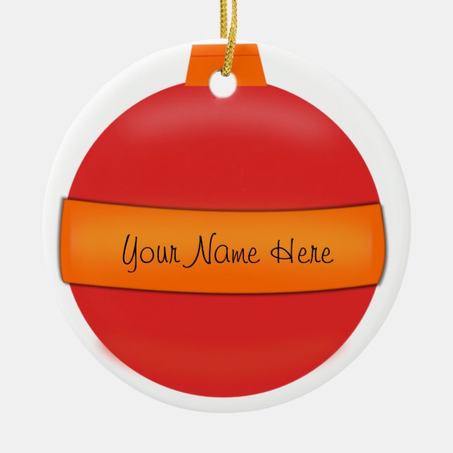 Name des Zierbaums Keramikornament (Vorne)