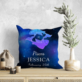 Name des Zodiac-Zeichens Pisces Gift Throw Kissen