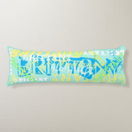 Name Design Body Pillow Soft Doppelseitige Pasten Seitenschläferkissen