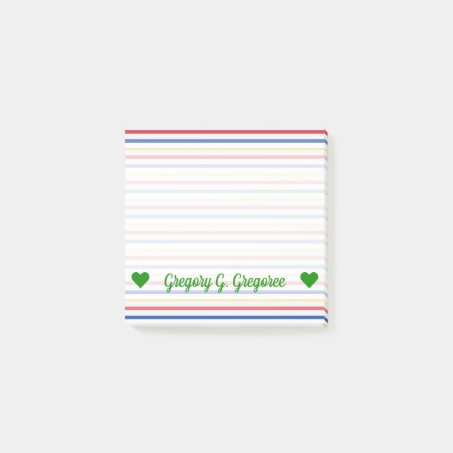 Name; Die Eisbahn-Inspirierte Eis-Hockey-Arena Post-it Klebezettel (Vorderseite)