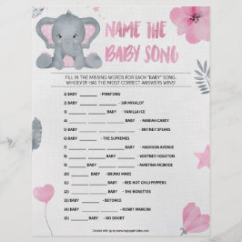Name dieses Babyliedes [[Baby Elephant [Pink]] Briefbogen