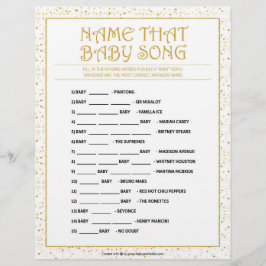 Name dieses Babyliedes [Golden Glitzern] Briefbogen
