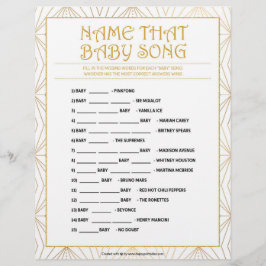 Name dieses Babyliedes [Goldene Linien] Briefbogen