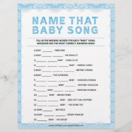Name dieses Babyliedes [Luxusspitze [blau] Briefbogen