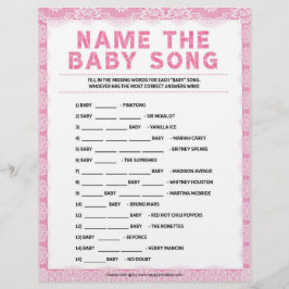 Name dieses Babyliedes [Luxusspitze [Pink]] Briefbogen