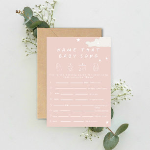 Name dieses Babyliedes Rustikale Minimal Baby Dusc Einladung