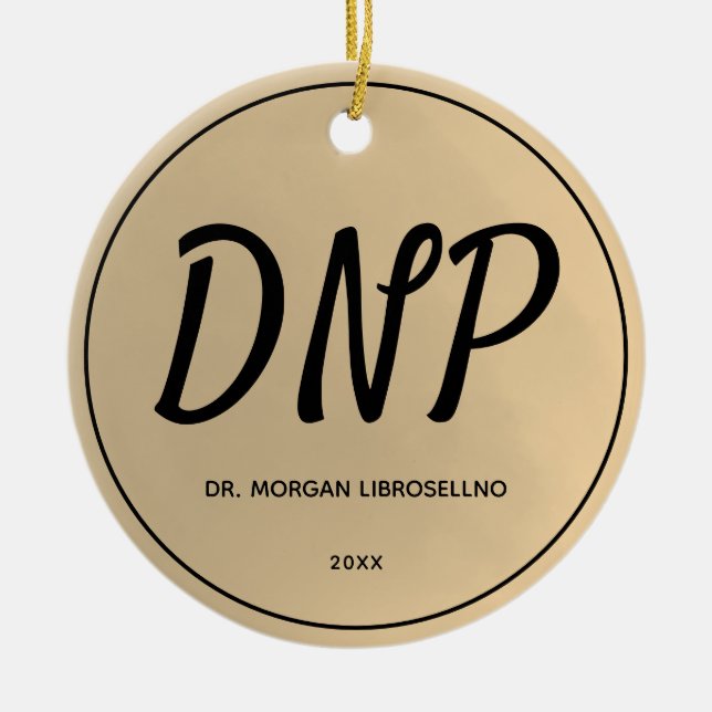 Name DNP Abschluss Keramik Ornament (Vorne)
