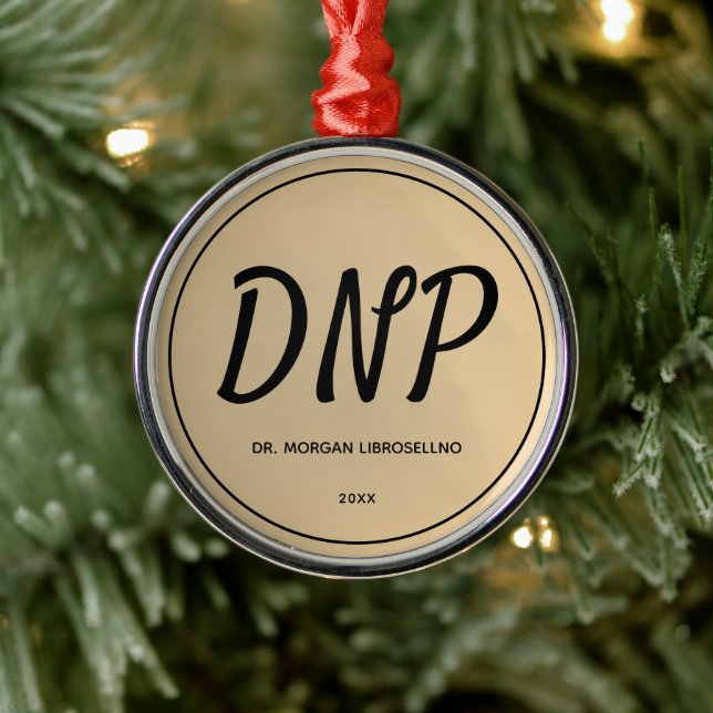 Name DNP Abschluss Ornament Aus Metall (Baum)