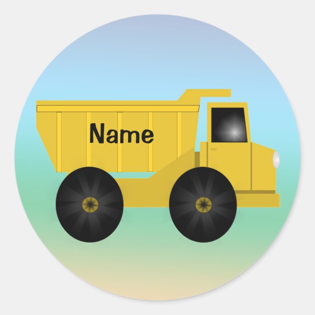 Name Dump Truck Stickers (Vorderseite)