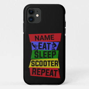 Name Eat Sleep Scooter wiederholen Case-Mate iPhone Hülle
