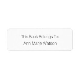 Name Einfaches Schwarz-weißes Buchzeichen