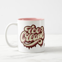 Name-Eiscreme-Tasse Zweifarbige Tasse