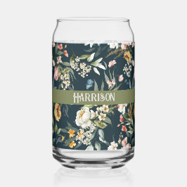 Name, Elegant 1600er Still Life Florals Oxford Blu Dosenglas