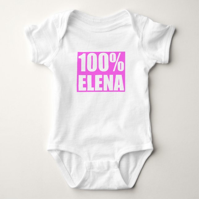 Name Elena Baby Strampler (Vorderseite)