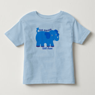Name Elephant Print Big Sis T-Shirt hinzufügen