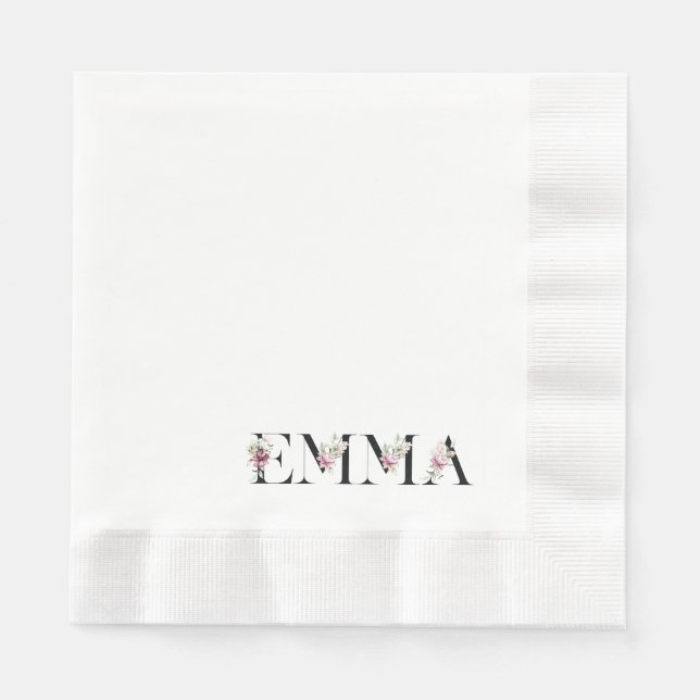 Name Emma Serviette (Vorderseite)