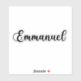 Name Emmanuel - Handgeschriebene Kalligrafie Aufkleber