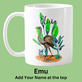Name Emu Australian Bird Animal hinzufügen Kaffeetasse