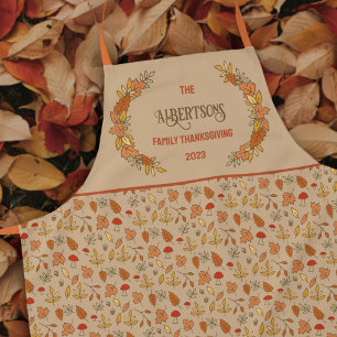 Name Erntedank Herbstlaub Schürze