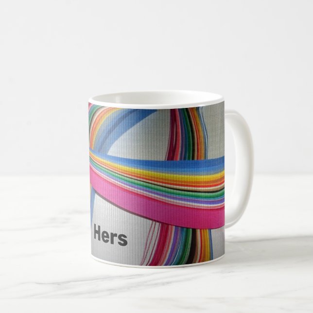 Name, farbiges Quilling Paper 11oz Tasse (VorderseiteRechts)