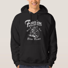 Name Fearless Wild Free Motorrad hinzufügen Hoodie