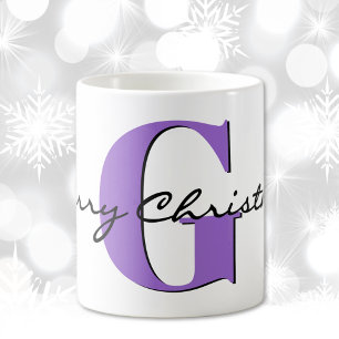 Name, Februar Amethyst   Frohe Weihnachten Kaffeetasse