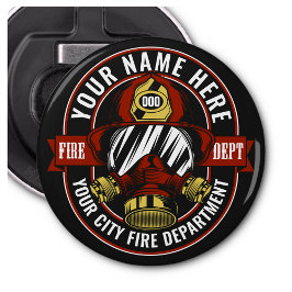 NAME Firefighter-Helm-Maske anpassen Feuer retten Flaschenöffner