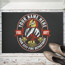 NAME Firefighter-Helm-Maske anpassen Feuer retten Fußmatte