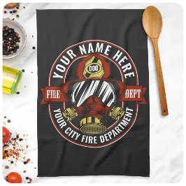 NAME Firefighter-Helm-Maske anpassen Feuer retten Geschirrtuch
