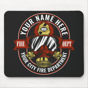NAME Firefighter-Helm-Maske anpassen Feuer retten Mousepad