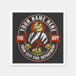 NAME Firefighter-Helm-Maske anpassen Feuer retten Serviette