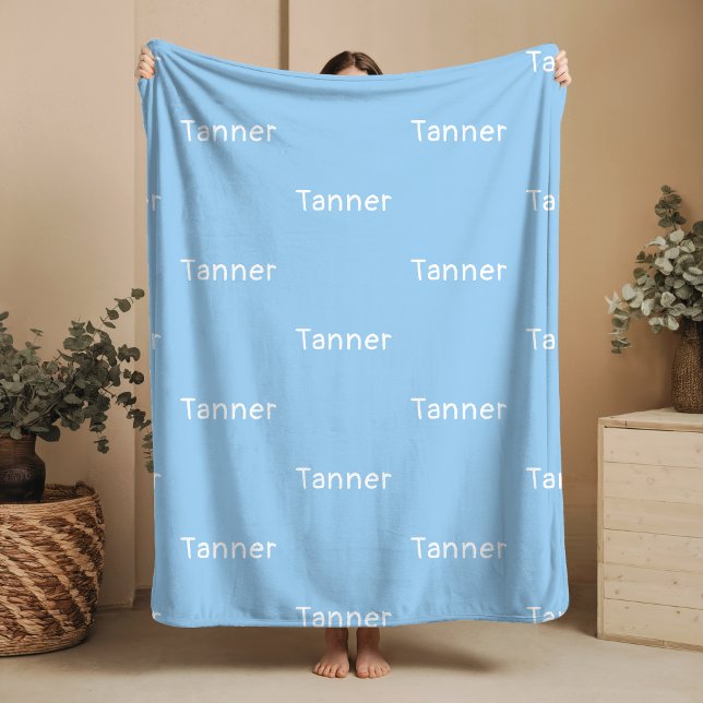 Name Fleece Blanket Blue Custom Baby Boy Geschenke (Von Creator hochgeladen)