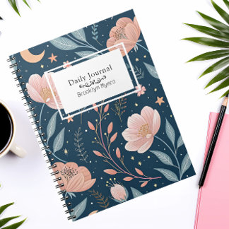 Name Floral BOHO Journal Notizblock