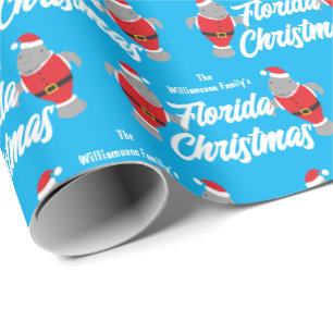 Name Florida Manatee Weihnachten Geschenkpapier