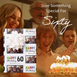 Name Foto 60. Geburtstagskorb Geschenkpapier Set