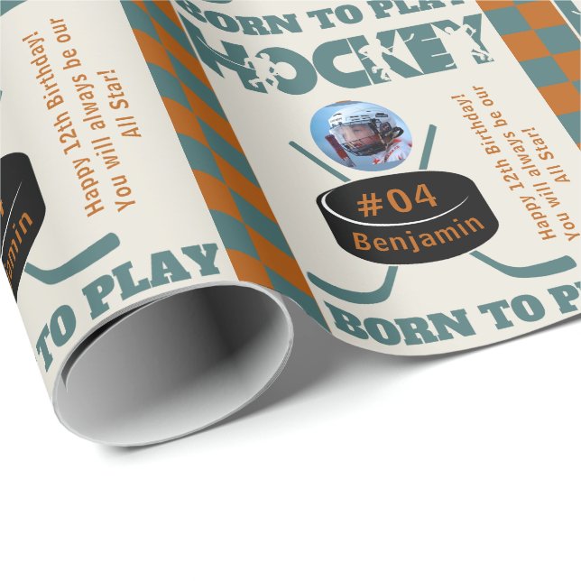 Name Foto Age Jersey Number Sentiment Hockey Geschenkpapier (Rolleneckpunkt)