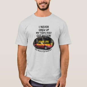Name, Foto des Autos, Text, nie aufgewachsen Spiel T-Shirt